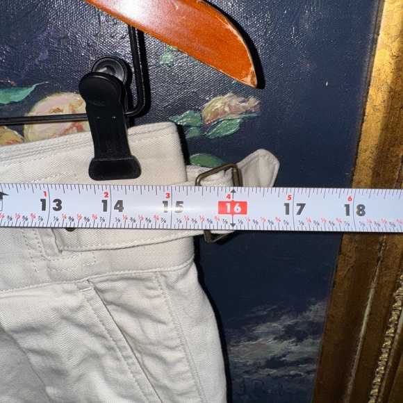 Banana Republic Heritage Explorer Pants Cream High Waist Cargo Style Belted 10 - Picture 6 of 8